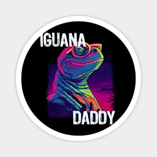 Iguana Daddy Synthwave Magnet